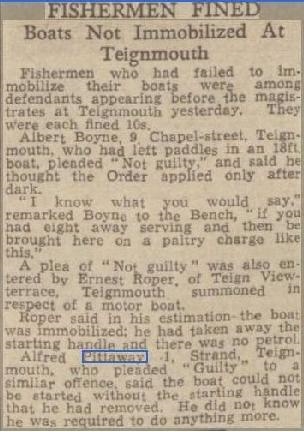 Fishermen fined Angela 1941