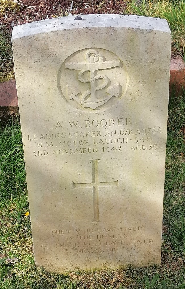 Leading Stoker Albert William Boorer, Royal Navy, H.M.M.L. 540, D/K 60788