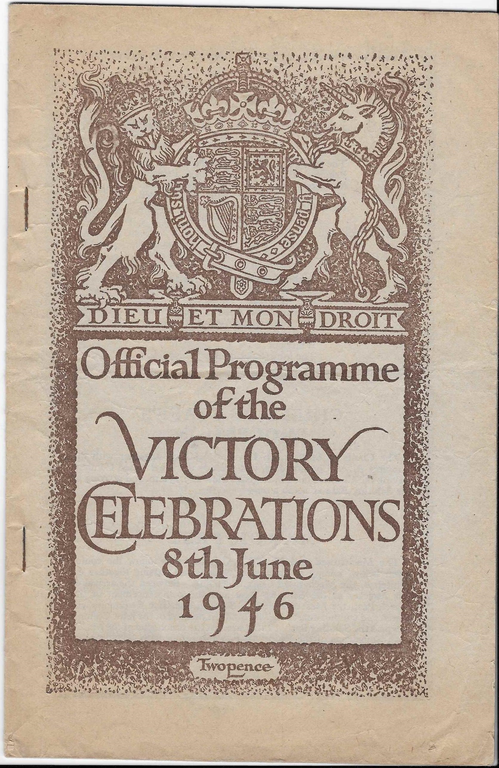 Official Programme of the Victory Celebrations 8th June 1946